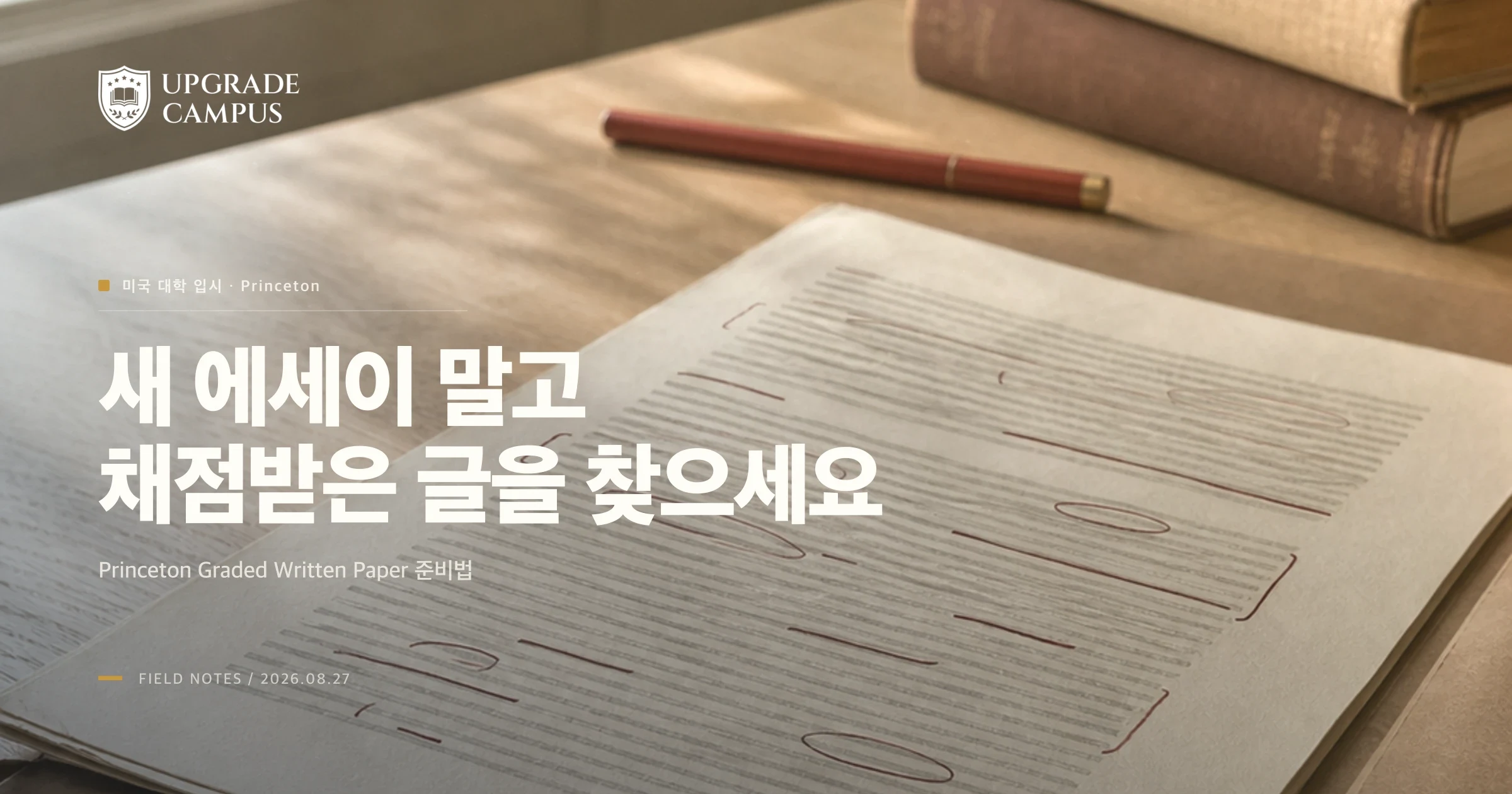 Princeton Graded Written Paper, 새 에세이보다 먼저 찾을 채점받은 글