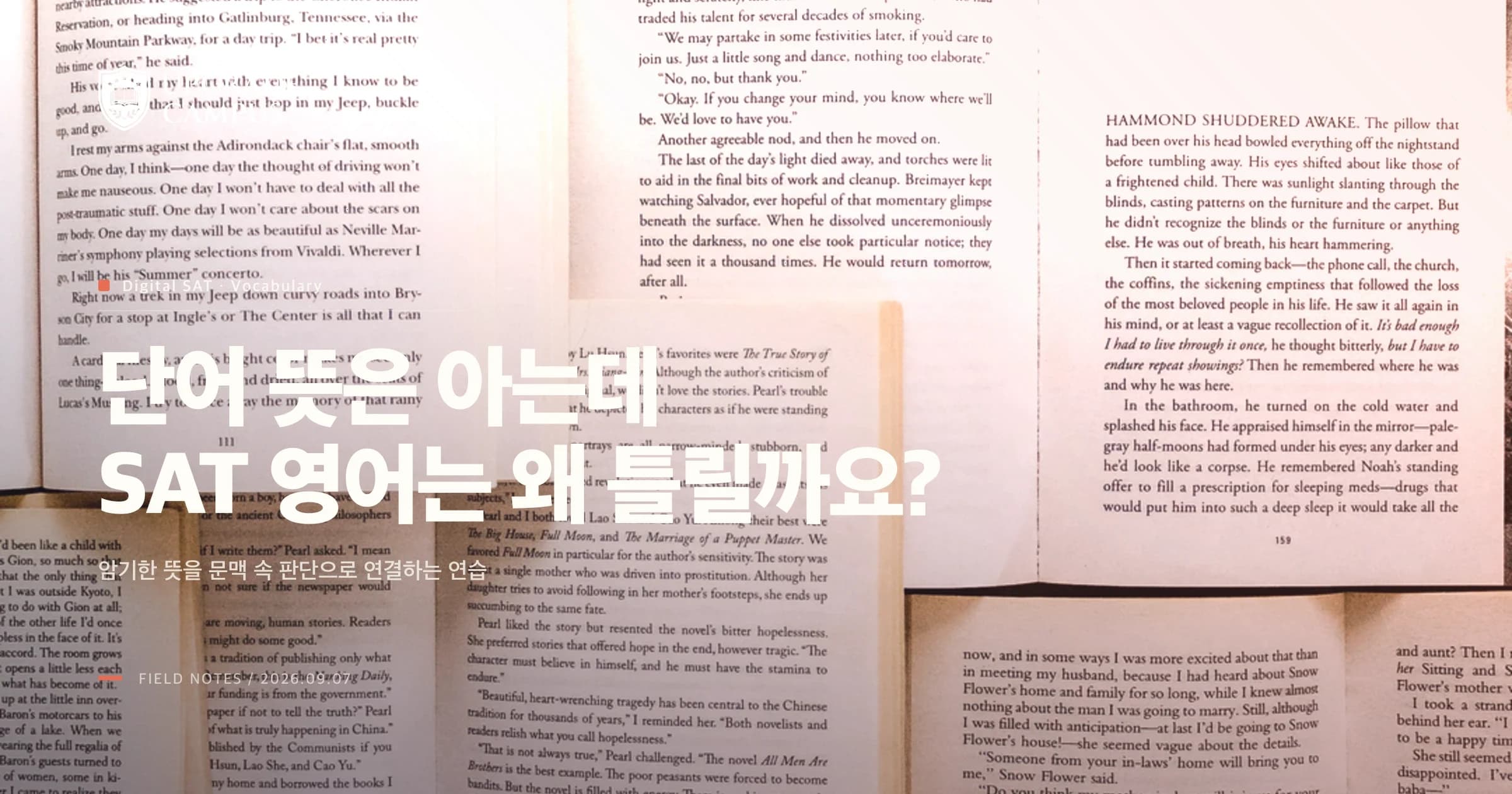 단어 뜻은 아는데 SAT 영어는 왜 틀릴까요? 암기를 문맥 판단으로 연결하는 법