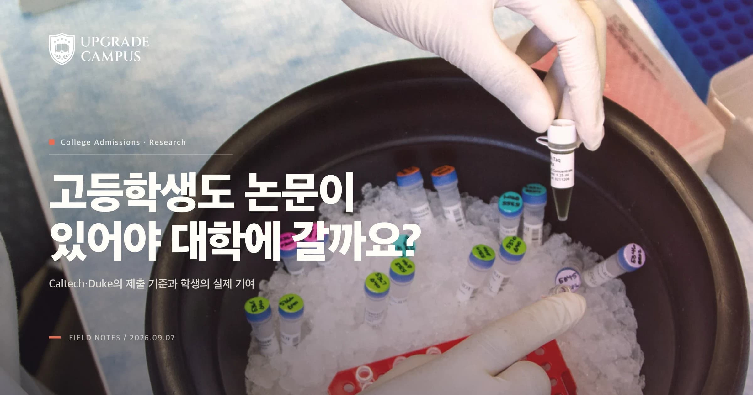 고등학생도 논문이 있어야 미국 대학에 갈까요? Caltech·Duke 안내로 보는 연구 실적