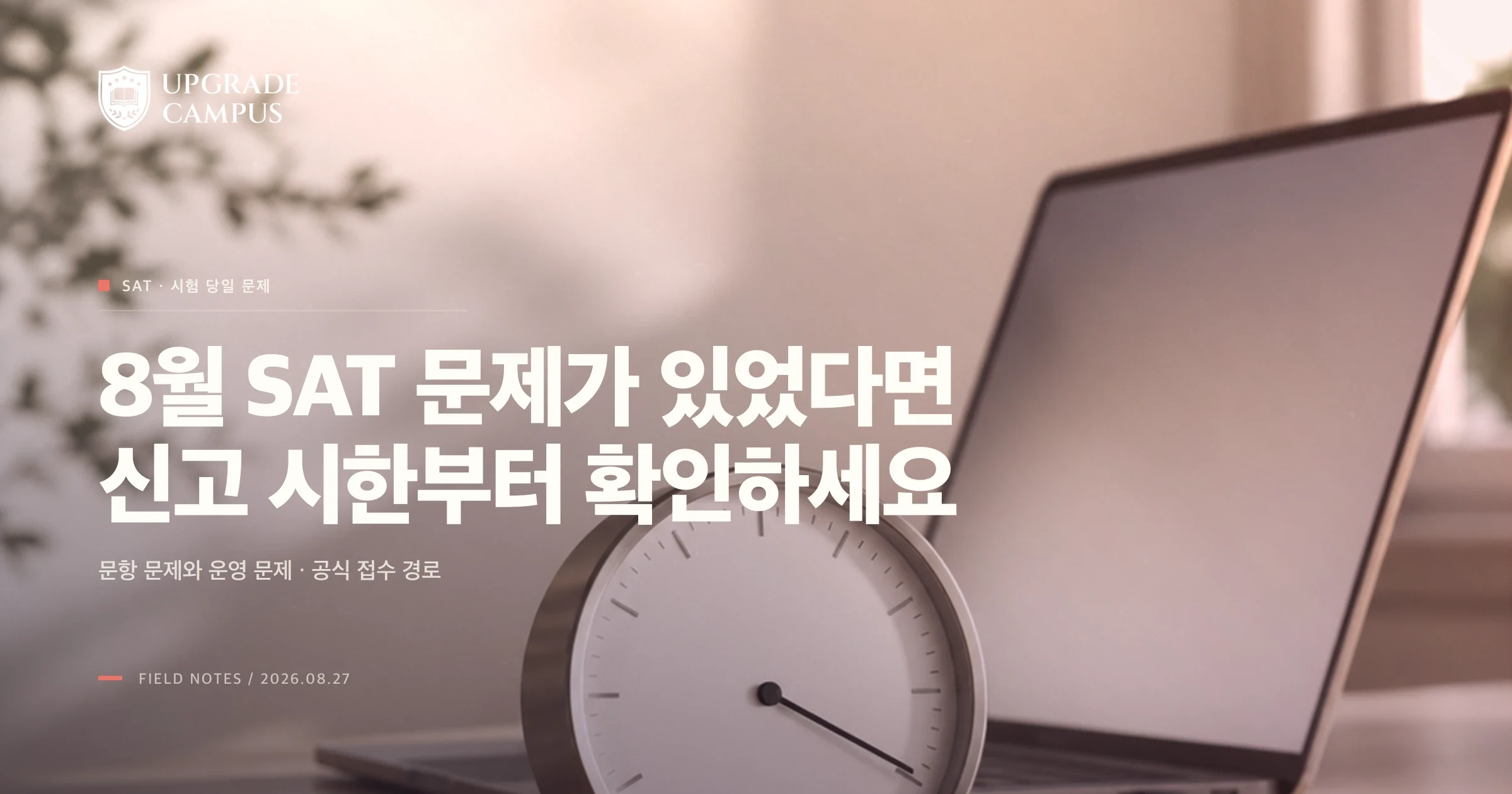 8월 22일 SAT에서 문제가 있었다면: 신고 시한과 공식 경로