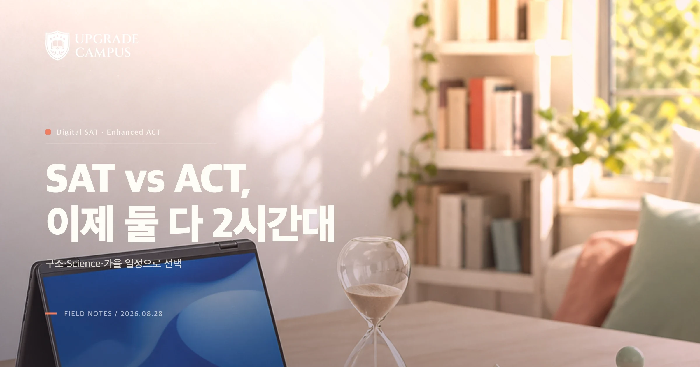SAT와 ACT, 이제 둘 다 2시간대입니다: 2026 국제학생 시험 선택법