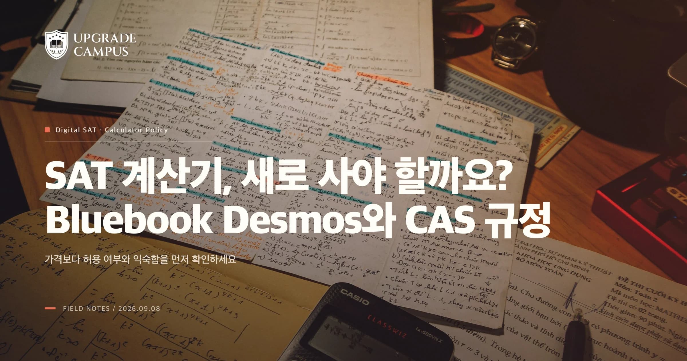 Digital SAT 계산기, 그래프 계산기를 새로 사야 할까요? Bluebook Desmos와 CAS 금지 규정